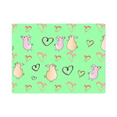 Pig Heart Digital Premium Plush Fleece Blanket (mini) by Ravend