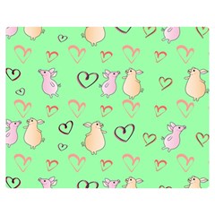 Pig Heart Digital Premium Plush Fleece Blanket (medium) by Ravend