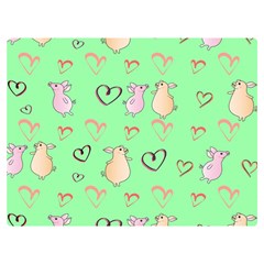 Pig Heart Digital Premium Plush Fleece Blanket (extra Small) by Ravend