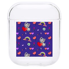 Rabbit Hearts Texture Seamless Pattern Hard Pc Airpods 1/2 Case by Ravend