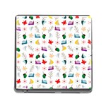 Snail Butterfly Pattern Seamless Memory Card Reader (Square 5 Slot) Front