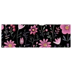 Flowers Pattern Banner And Sign 9  X 3  by Ravend