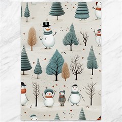 Snowman Snow Christmas Canvas 12  X 18  by Ravend