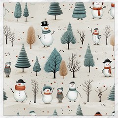 Snowman Snow Christmas Canvas 16  X 16  by Ravend