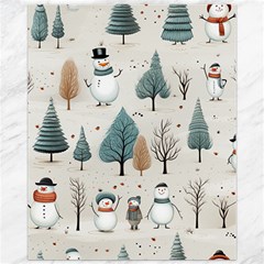 Snowman Snow Christmas Canvas 11  X 14  by Ravend