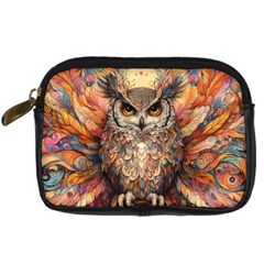 Drawing Olw Bird Digital Camera Leather Case by Ravend