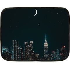 Skyline Photography Of Buildings Fleece Blanket (mini) by Modalart
