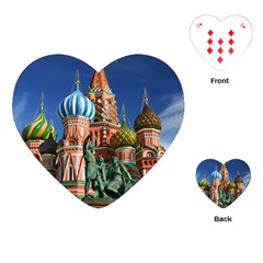 Saint Basil S Cathedral Playing Cards Single Design (heart) by Modalart