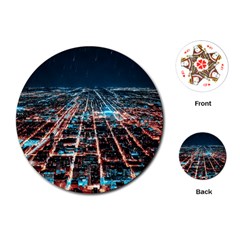 Aerial Shot Of Buildings Playing Cards Single Design (round) by Modalart