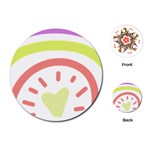 Rainbow Boho Colors Pastel Heart Playing Cards Single Design (Round) Front