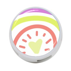 Rainbow Boho Colors Pastel Heart 4-port Usb Hub (one Side) by Ndabl3x