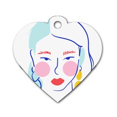 Art Womens Lovers Dog Tag Heart (two Sides) by Ndabl3x