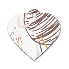 Abstract Hand Vine Lines Drawing Dog Tag Heart (two Sides) by Ndabl3x