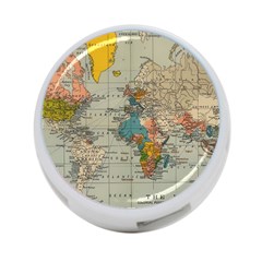 Vintage World Map 4-port Usb Hub (one Side) by Ndabl3x