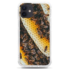 Yellow And Black Bees On Brown And Black Iphone 12 Mini Tpu Uv Print Case	 by Ndabl3x