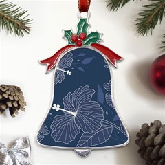 Flowers Petals Leaves Foliage Metal Holly Leaf Bell Ornament by Grandong