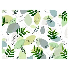 Leaves Foliage Pattern Abstract Premium Plush Fleece Blanket (extra Small) by Grandong