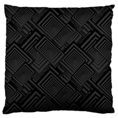 Diagonal Square Black Background Large Cushion Case (one Side) by Apen
