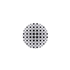 Square Diagonal Pattern Monochrome 1  Mini Buttons by Apen