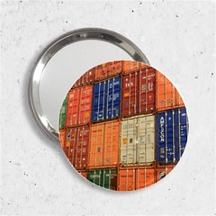 Blue White Orange And Brown Container Van 2 25  Handbag Mirrors by Amaryn4rt