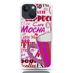 Coffee Cup Lettering Coffee Cup Iphone 13 Mini Tpu Uv Print Case by Amaryn4rt