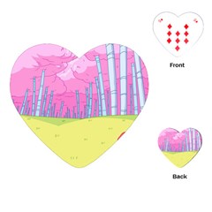 Red Mushroom Animation Adventure Time Cartoon Multi Colored Playing Cards Single Design (heart) by Sarkoni
