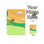 Green Field Illustration Adventure Time Multi Colored Playing Cards 54 Designs (Mini) Back