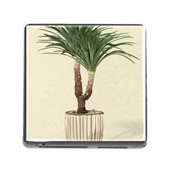 Tree Vector Art In A Flower Pot Memory Card Reader (square 5 Slot) by Sarkoni
