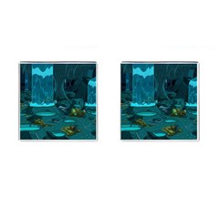 Waterfalls Wallpaper Adventure Time Cufflinks (square) by Sarkoni