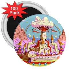 Adventure Time Multi Colored Celebration Nature 3  Magnets (100 Pack) by Sarkoni
