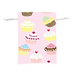 Cupcakes Wallpaper Paper Background Lightweight Drawstring Pouch (S) Back