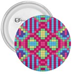 Checkerboard Squares Abstract Texture Pattern 3  Buttons Front