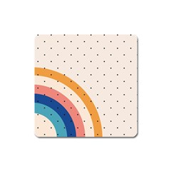 Retro Abstract Geometric Square Magnet by Modalart