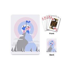 Achievement Success Mountain Clouds Playing Cards Single Design (mini) by Modalart