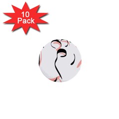 Feet Toes Foot Barefoot Footprint 1  Mini Buttons (10 Pack)  by Modalart