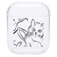 Dog Cat Domestic Animal Silhouette Hard Pc Airpods 1/2 Case by Modalart