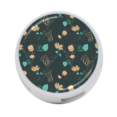 Flower Leaves Pattern Seamless 4-port Usb Hub (two Sides) by Bedest