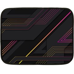 Gradient Geometric Shapes Dark Background Two Sides Fleece Blanket (mini) by Ndabl3x
