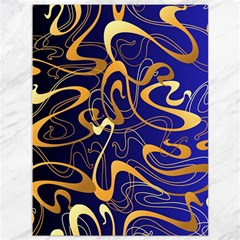 Squiggly Lines Blue Ombre Canvas 36  X 48  by Ravend
