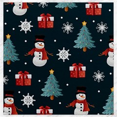 Snowmen Christmas Trees Canvas 16  X 16  by Ravend