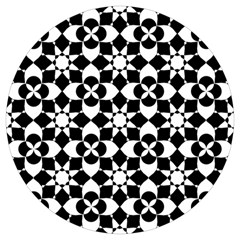 Mosaic Floral Repeat Pattern Round Trivet by Ravend
