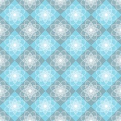 White Light Blue Gray Tile Play Mat (rectangle) by Ravend