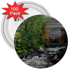 Landscape Summer Fall Colors Mill 3  Buttons (100 Pack)  by Amaryn4rt