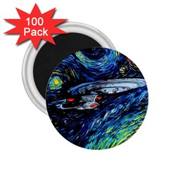 Star Ship Parody Art Starry Night 2 25  Magnets (100 Pack)  by Modalart
