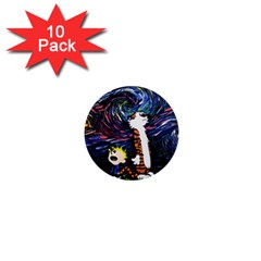 Cartoon Art Starry Night Van Gogh 1  Mini Magnet (10 Pack)  by Modalart