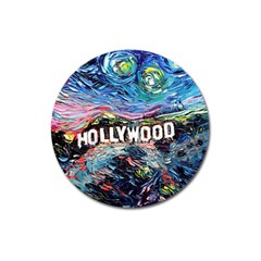 Hollywood Art Starry Night Van Gogh Magnet 3  (round) by Modalart