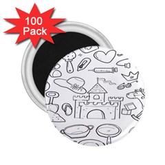Baby Hand Sketch Drawn Toy Doodle 2 25  Magnets (100 Pack)  by Pakjumat