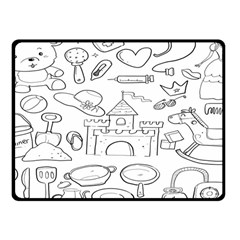 Baby Hand Sketch Drawn Toy Doodle Fleece Blanket (small) by Pakjumat