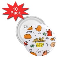 Cute Sketch Set Child Fun Funny 1 75  Buttons (10 Pack) by Pakjumat
