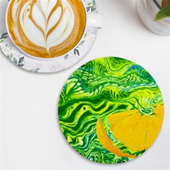 Zitro Abstract Sour Texture Food Uv Print Round Tile Coaster by Amaryn4rt